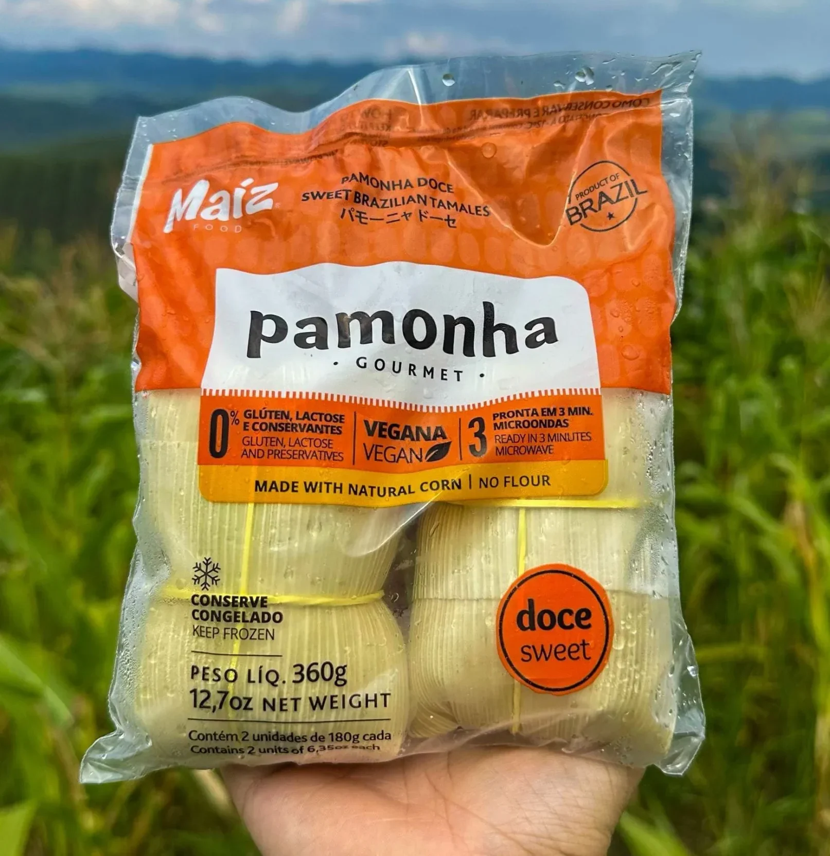 pamonha congelada doce maiz