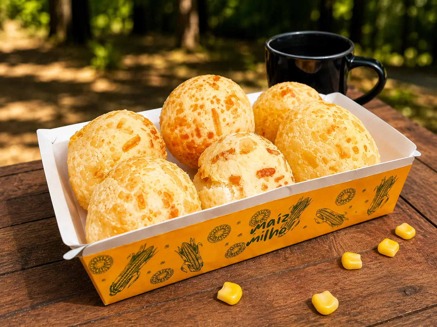 pao de queijo cafeteria maiz food